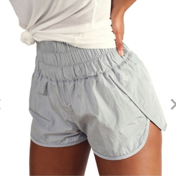 FP Movement by Free People Pants - Free People Movement Silver Highwaisted Womens The Way Home Shorts Large